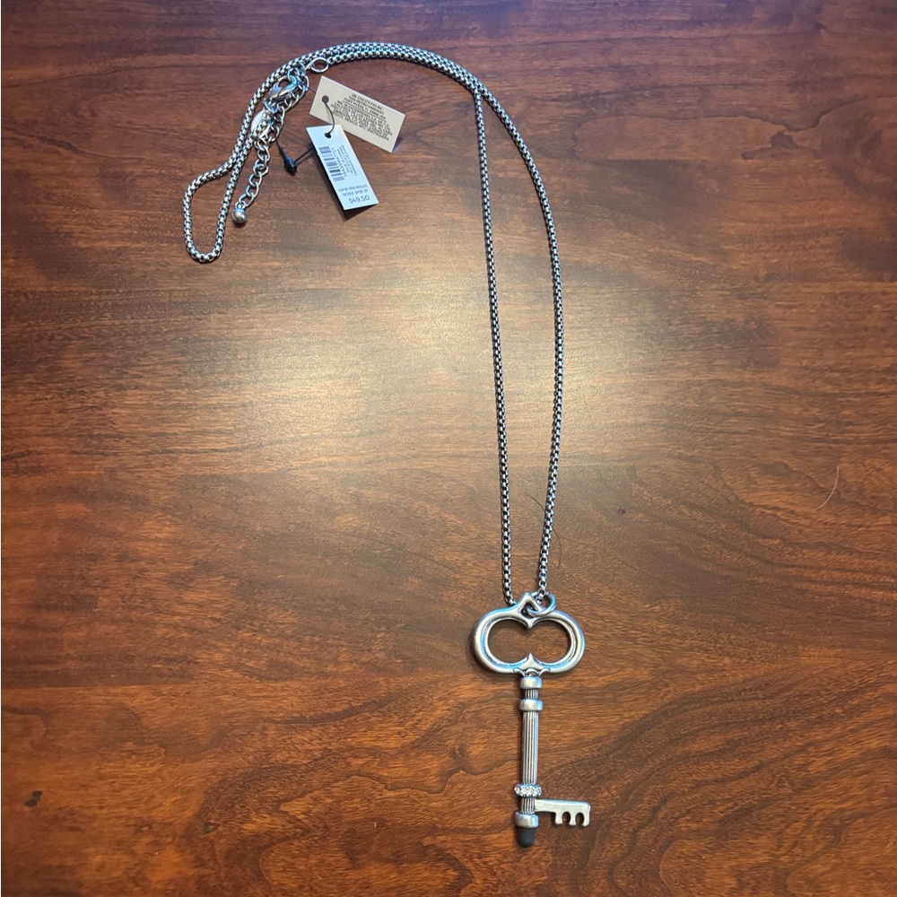 Chico's Silver Key Pendant Necklace